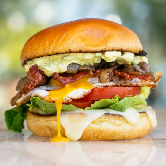 Bacon Egg Cheese Burger