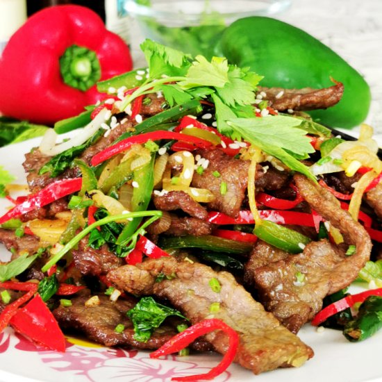 Hunan beef with cumin 孜然牛肉