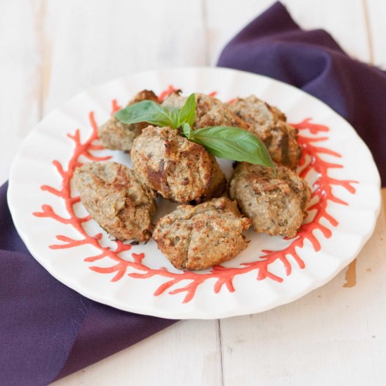 Meatballs with aubergines and tuna