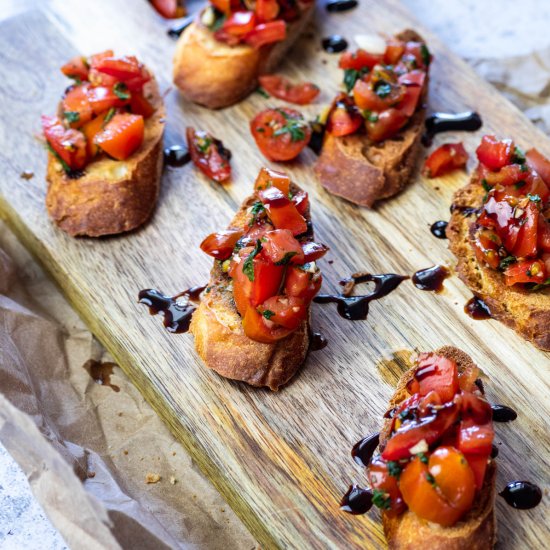 Vegan Bruschetta Recipe ( oil free)