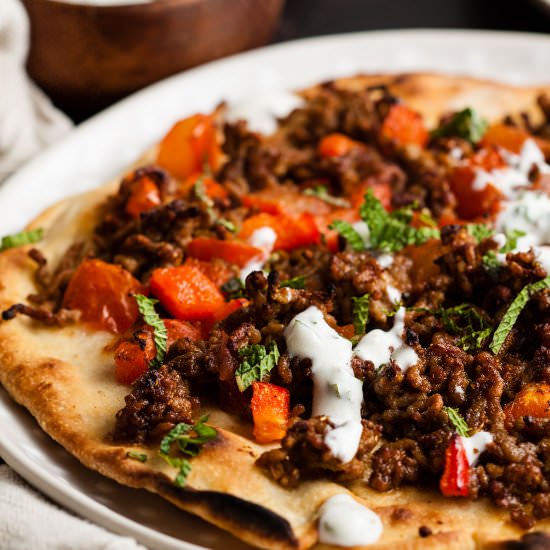 Easy lamb flatbreads