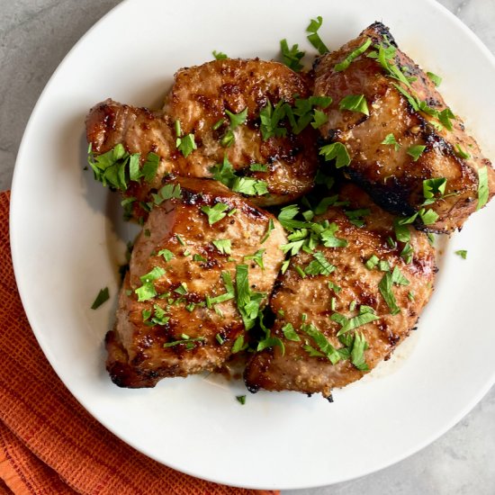 Sweet & Garlicky Pork Chops