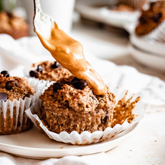 Healthy Peanut Butter Banana Muffin