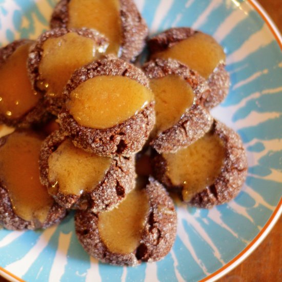 Salted Caramel Thumbprint Cookies