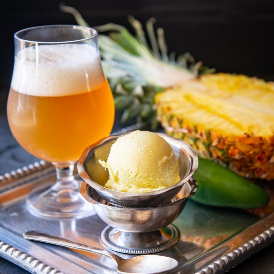 Pineapple Beer Jalapeno Ice Cream