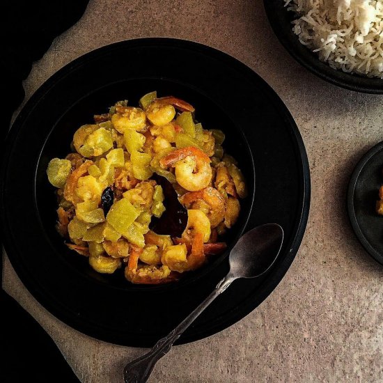 Bottle gourd with shrimps