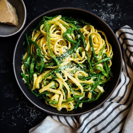 Green Bean & Garlic Butter Linguine