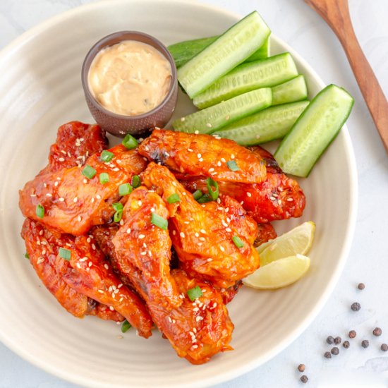 Baked Chili Ginger Chicken Wings