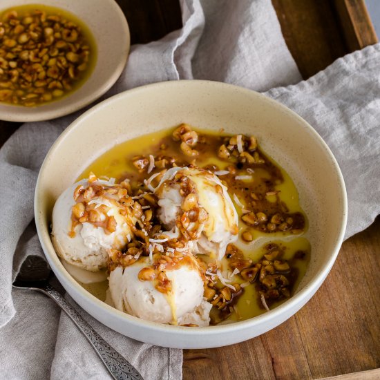 Brown Butter Coconut Ice Cream