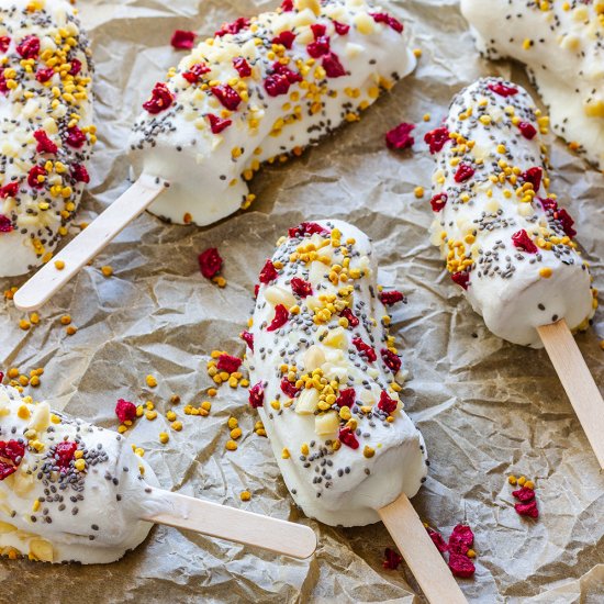 healthy frozen banana pops