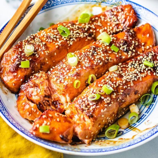 Keto Air fryer Salmon Teriyaki