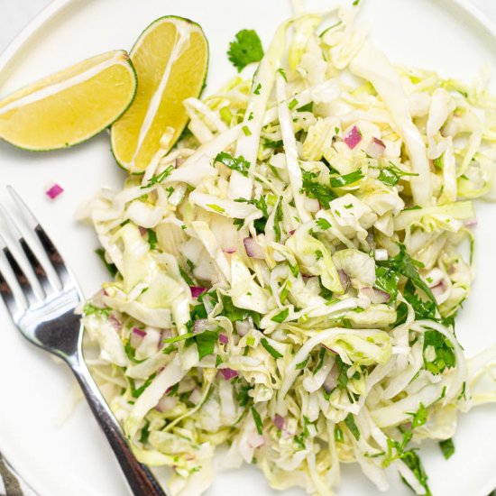 5 MINUTE CILANTRO LIME SLAW