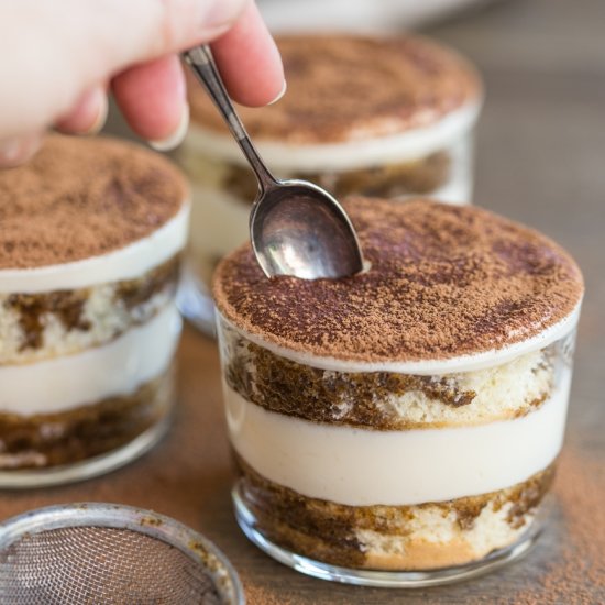 Tiramisu in a glass