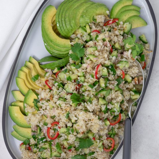 Toasted Rice & Cucumber Salad