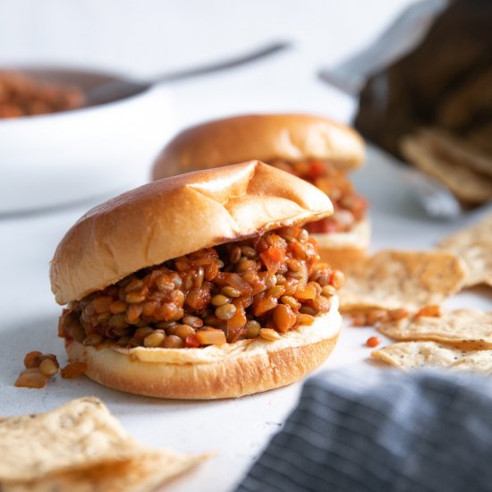 Vegetarian Lentil Sloppy Joes