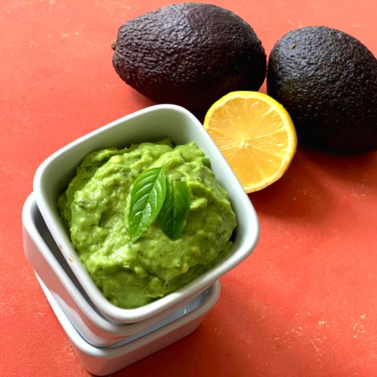 Raw Avocado Basil Dip