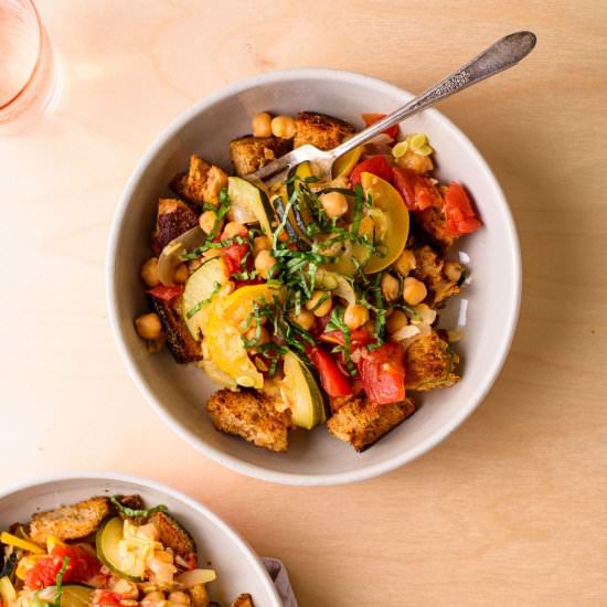 Warm Panzanella Salad