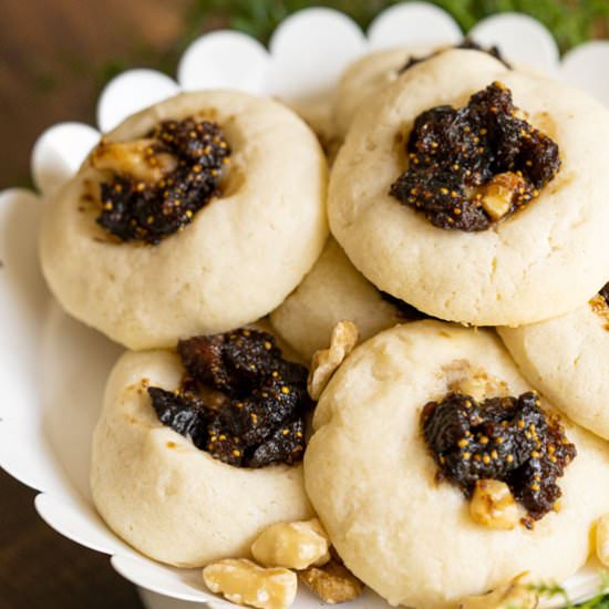 Orange Fig Thumbprint Cookies