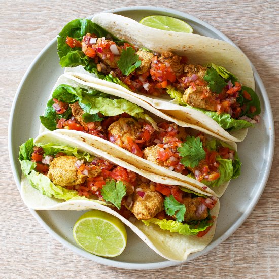 Lime Chicken & Coriander Tacos