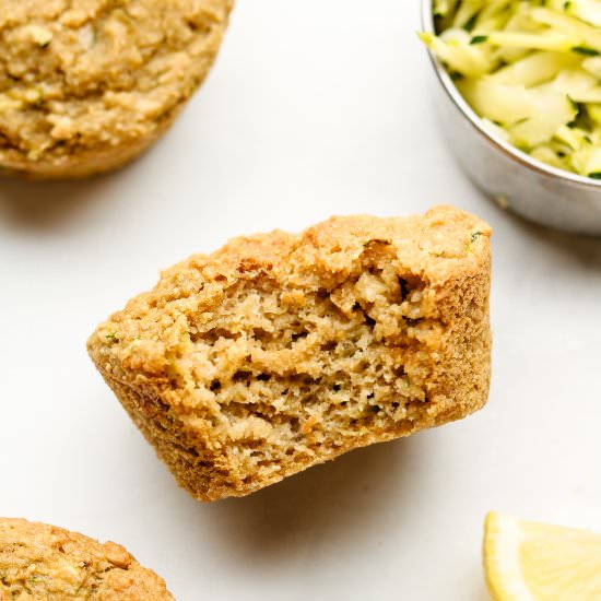 healthy lemon zucchini muffins