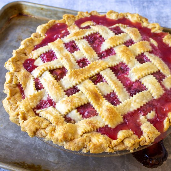 Raspberry Rhubarb Pie