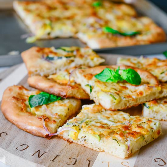 Zucchini Pizza Bianca (White Pizza)