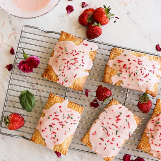 Homemade Strawberry Basil Poptarts