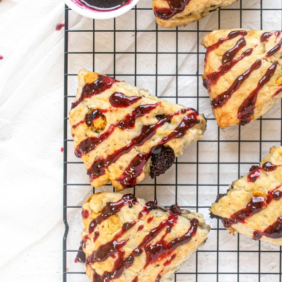 Blackberry Mango Scones