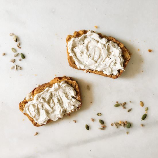 Pumpkin Bread with Goat’s Cheese