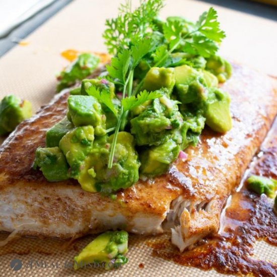 Spiced Fish with Avocado Salsa