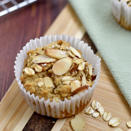 Almond Butter Oatmeal Muffins