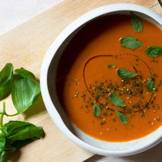 Tomato Chickpea Soup with Za’atar