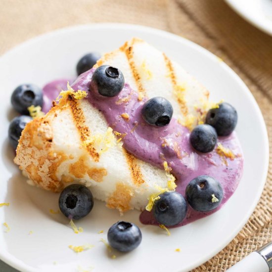 Blueberry-Lemon Angel Food Cake