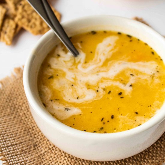 Easy Pumpkin Soup GF+DF option