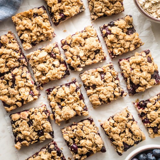 Blueberry Oatmeal Crumb Bars