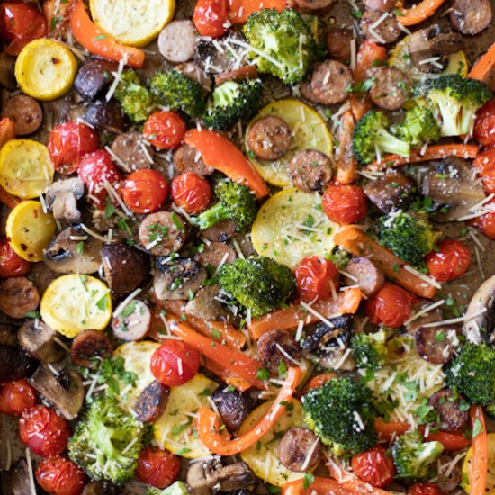 Easy Sausage and Veggie Sheet Pan