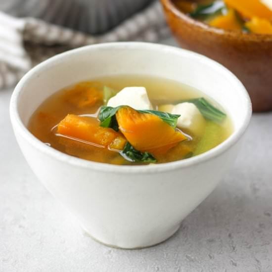 Japanese Kabocha Squash Miso Soup