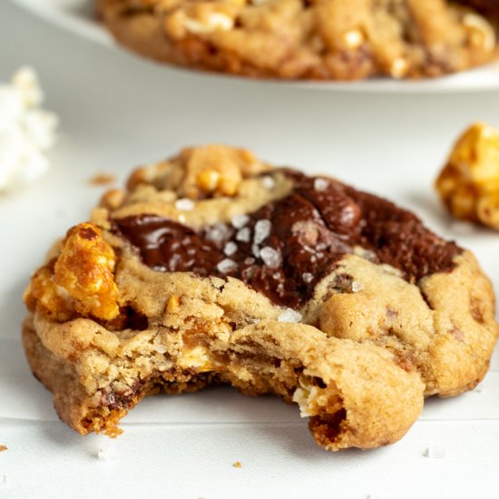 Caramel Popcorn Chocolate Cookies