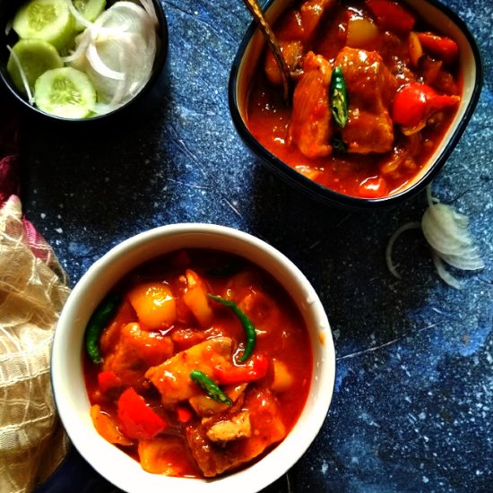 Chilli Fish With Bell Peppers