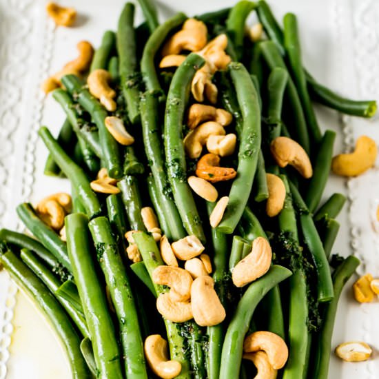 Buttered Green Beans & Cashews