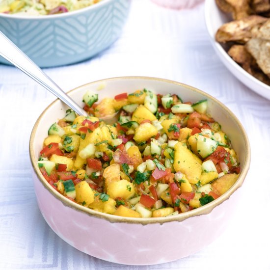 Cucumber Peach Salsa