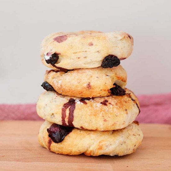 Air Fryer Blueberry Bagels