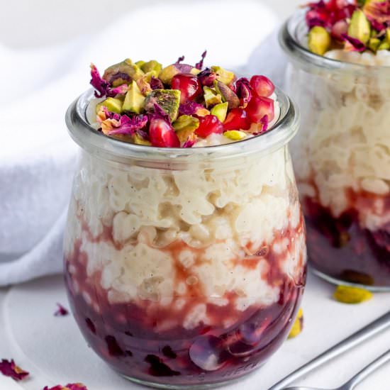 Rose Rice Pudding