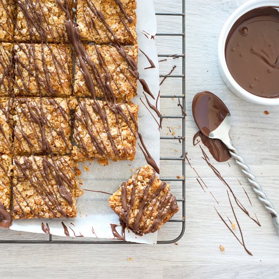 Crunchie Oat Biscuit Slice