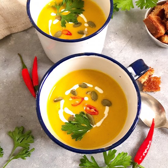 vegan GF pumpkin soup