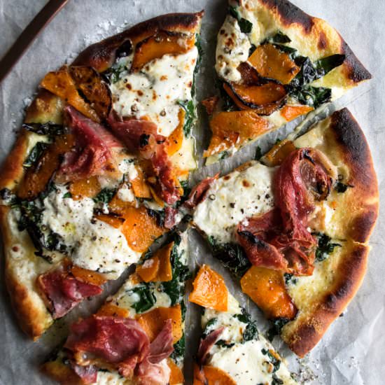 Winter Squash & Prosciutto Pizza