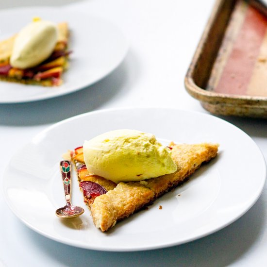 Galette with Saffron Whipped Cream