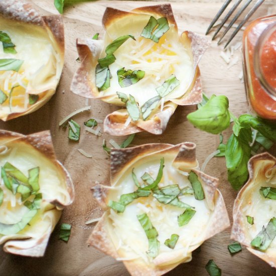 italian egg wonton cups