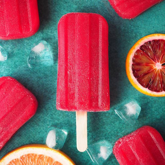 Blood orange popsicles