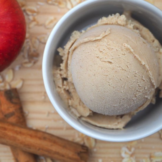 Cinnamon, apple and oat ice cream